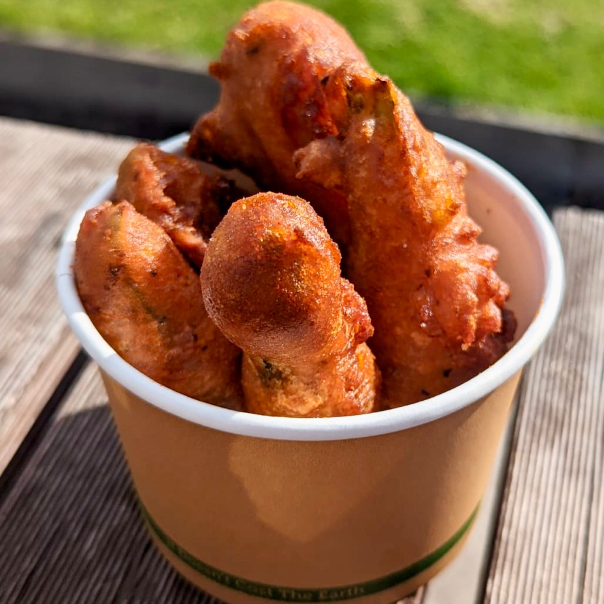 Beer Batted Pickles Houston's Barbecue